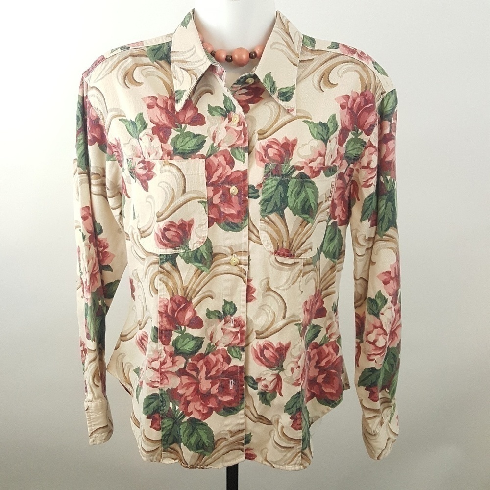 GUESS FLORAL PRINT TOP - Picture 3 of 7